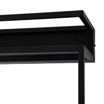 Nástenné svetlo na poličku, čierne, oceľ, dĺžka 60 cm, 1 x LED