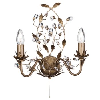 Nástenné svietidlo Almandite florentský štýl hnedé