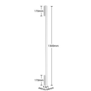 Nástenné svietidlo Arcchio LED Ivano, 130 cm, biela, hliník