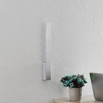 Nástenné svietidlo Arcchio LED Ivano, výška 43 cm, brúsený hliník