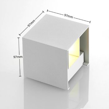 Nástenné svietidlo Arcchio Zuzana, hranaté, biele, G9, šírka 10 cm