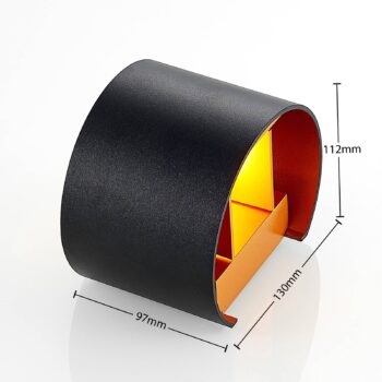 Nástenné svietidlo Arcchio Zuzana, okrúhle, čierne, G9, šírka 13 cm