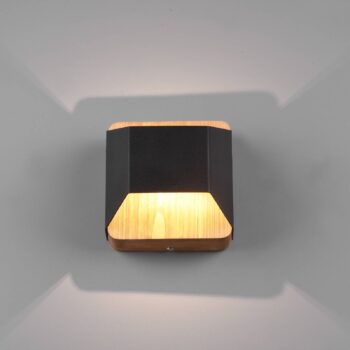 Nástenné svietidlo Arino LED, čierne, šírka 12,2 cm