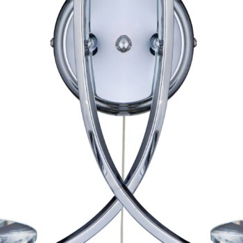 Nástenné svietidlo Ascona, 2-plameňové chróm