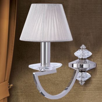 Nástenné svietidlo Avala, krištáľové aplikácie