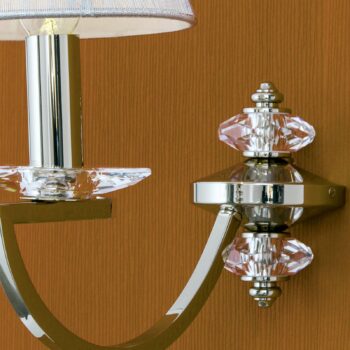Nástenné svietidlo Avala, krištáľové aplikácie