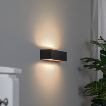 Nástenné svietidlo BEGA Studio Line LED, čierna farba, kov, 30 cm
