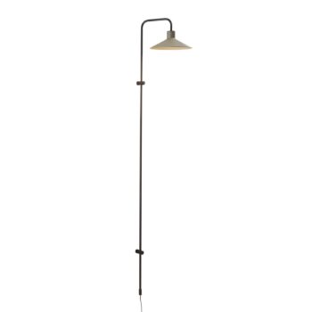 Nástenné svietidlo Bover Platet A/05, čierna/olivovo sivá, 142 cm, E14