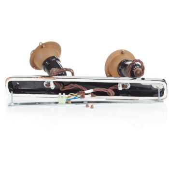 Nástenné svietidlo C1676/1 s košíkom, 2-pl. čierne