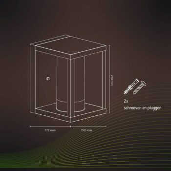 Nástenné svietidlo Calex Smart Outdoor Lantern, CCT, RGB