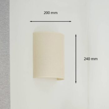 Nástenné svietidlo Celine, béžová farba, látka, E27