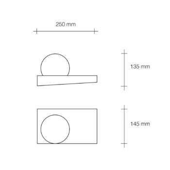 Nástenné svietidlo Cicladi, šírka 25 cm, biele, omietka, GX53