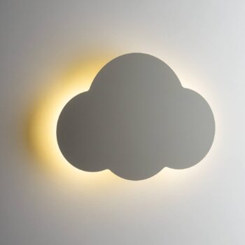 Nástenné svietidlo Cloud, béžová farba, oceľ, nepriame svetlo, 38 x 27 cm
