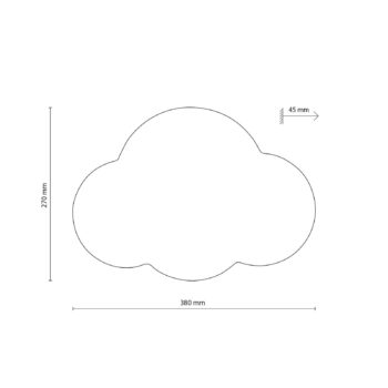 Nástenné svietidlo Cloud, béžová farba, oceľ, nepriame svetlo, 38 x 27 cm