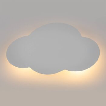 Nástenné svietidlo Cloud, biele, oceľ, nepriame svetlo, 38 x 27 cm