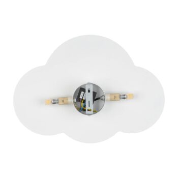 Nástenné svietidlo Cloud, biele, oceľ, nepriame svetlo, 38 x 27 cm