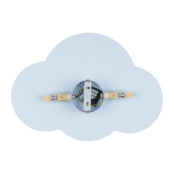 Nástenné svietidlo Cloud, modrá farba, oceľ, nepriame svetlo, 38 x 27 cm