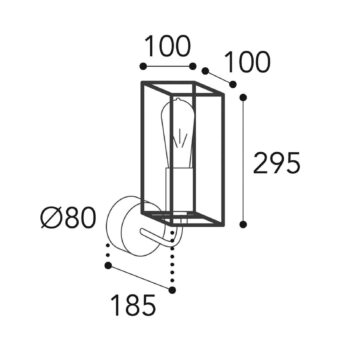 Nástenné svietidlo Cubic³ 3375 čierne