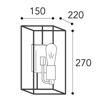 Nástenné svietidlo Cubic³ 3386 čierne