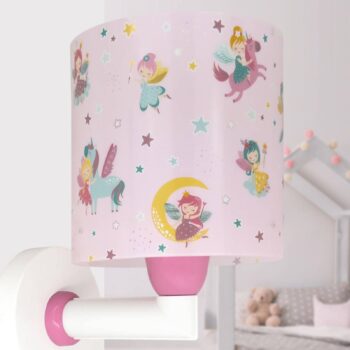 Nástenné svietidlo Dalber Fairy Dreams so zástrčkou, viacfarebné, E27