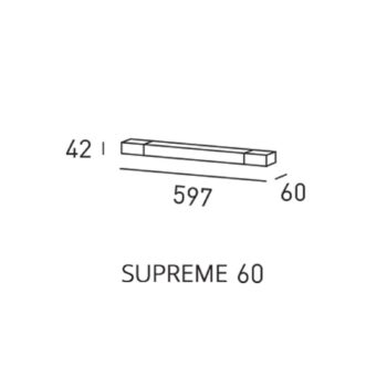 Nástenné svietidlo Egger DLS LED Supreme, oceľová farba, 60 cm