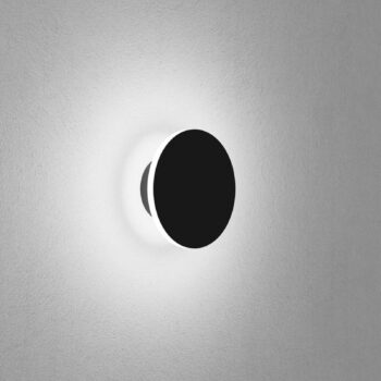 Nástenné svietidlo Egger DLS Orbit, čierne, Ø 12,5 cm, hliník 2 700 K