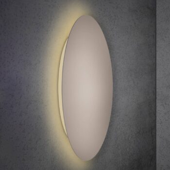 Nástenné svietidlo Escale Blade LED, sivá farba, Ø 95 cm