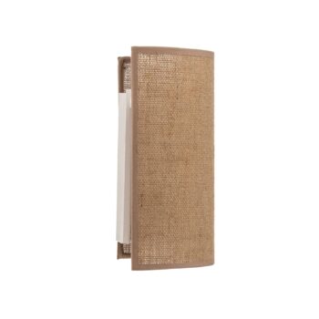 Nástenné svietidlo Euluna z juty, hnedá farba, textil, výška 24 cm, E27