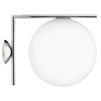 Nástenné svietidlo FLOS IC C/W2, chróm Ø 30 cm
