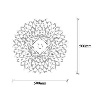Nástenné svietidlo Fellini MR-988 vzor otvorov Ø50cm meď