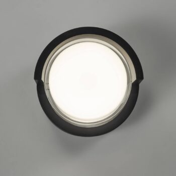 Nástenné svietidlo Forlight LED Creu, Ø 17 cm, čierna farba, plast