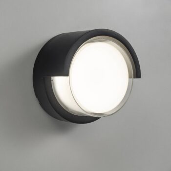 Nástenné svietidlo Forlight LED Creu, Ø 17 cm, čierna farba, plast