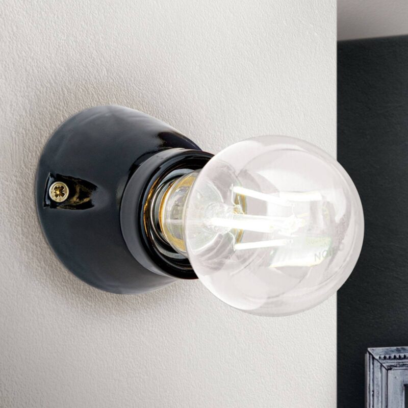 Nástenné svietidlo Frost z keramiky, čierna Nástenné svietidlo Frost z keramiky, čierna