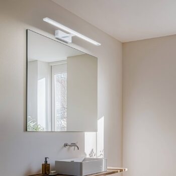 Nástenné svietidlo Gallery LED, chrómová farba, kov šírka 62 cm IP44