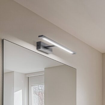 Nástenné svietidlo Gallery LED, čierne, kovové šírka 41,5 cm IP44
