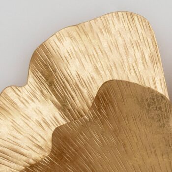 Nástenné svietidlo Ginkgo, zlatá farba, šírka 38 cm, železo