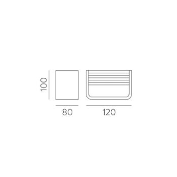 Nástenné svietidlo Icon LED, biele, hore/dole, šírka 12 cm