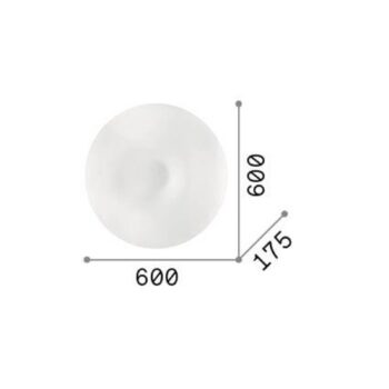 Nástenné svietidlo Ideal Lux Glory, opálové sklo, Ø 60 cm