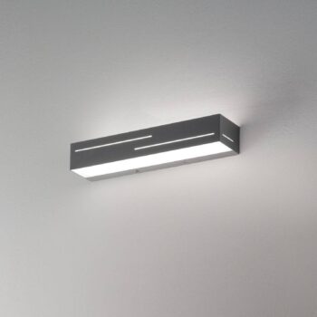 Nástenné svietidlo LED Banny, antracitová farba, šírka 31 cm, Up- &