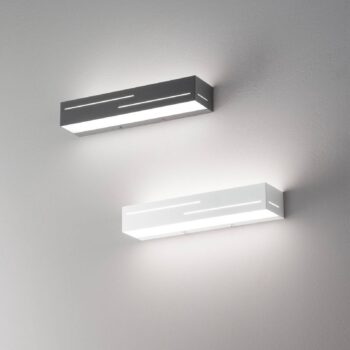 Nástenné svietidlo LED Banny, antracitová farba, šírka 31 cm, Up- &