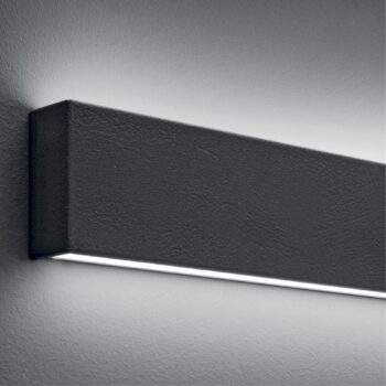 Nástenné svietidlo LED Box W2 bi-emission, W 91,9 cm, čierna, 2700 K