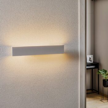 Nástenné svietidlo LED Concha 47 cm, biele