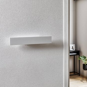 Nástenné svietidlo LED Concha 47 cm, biele