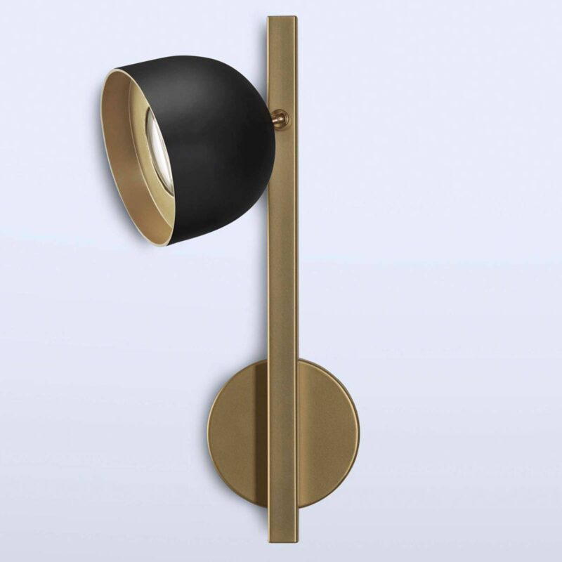 Nástenné svietidlo LED Dome čierne s rovným rámom Nástenné svietidlo LED Dome čierne s rovným rámom