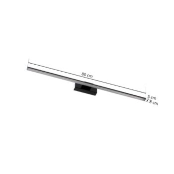 Nástenné svietidlo LED Miroir 80 cm čierne 3000K