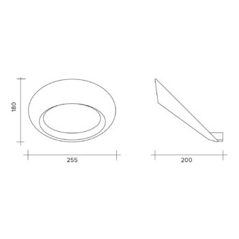 Nástenné svietidlo LED Olo, bronzová farba, kov, šírka 25,5 cm