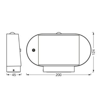 Nástenné svietidlo LEDVANCE Endura Style Solar Oval S 3000K