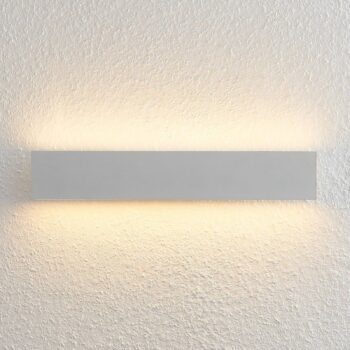 Nástenné svietidlo Lindby Ignazia LED, 47 cm, biele, kov, hore/dole
