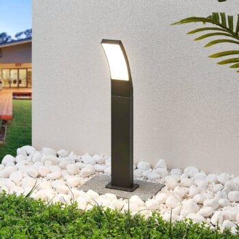 Nástenné svietidlo Lindby Ilvita LED, 60 cm, antracit, kov, IP54