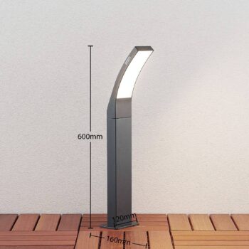 Nástenné svietidlo Lindby Ilvita LED, 60 cm, antracit, kov, IP54